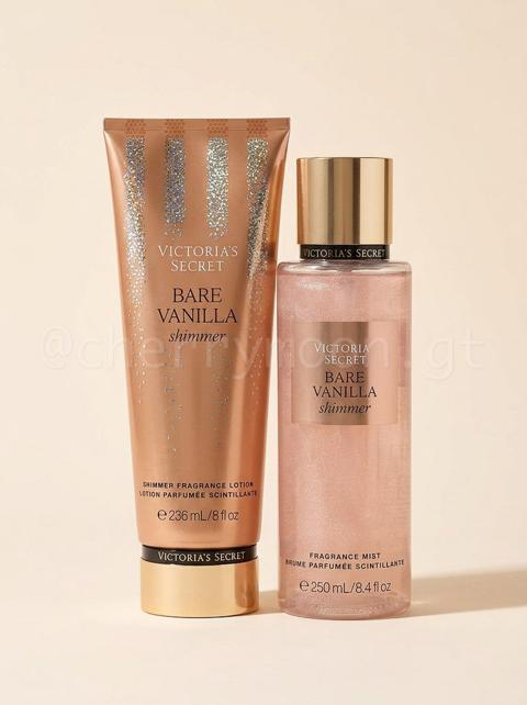 Bare Vanilla Shimmer Duo: Crema y Body Mist de Victoria's Secret